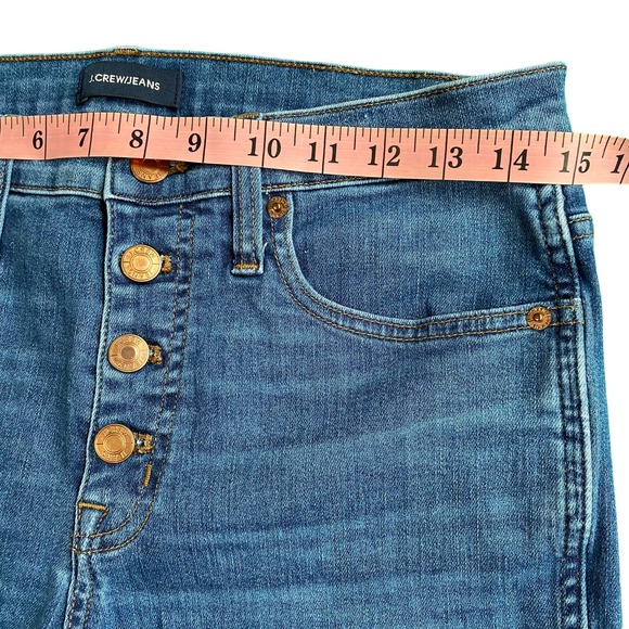 J.crew Vintage Straight Raw Hem Button Up Closure Jeans sz29 - Picture 6 of 10